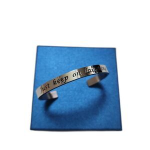 Bracelet Just Keep On Laughing Silver Tone in Box